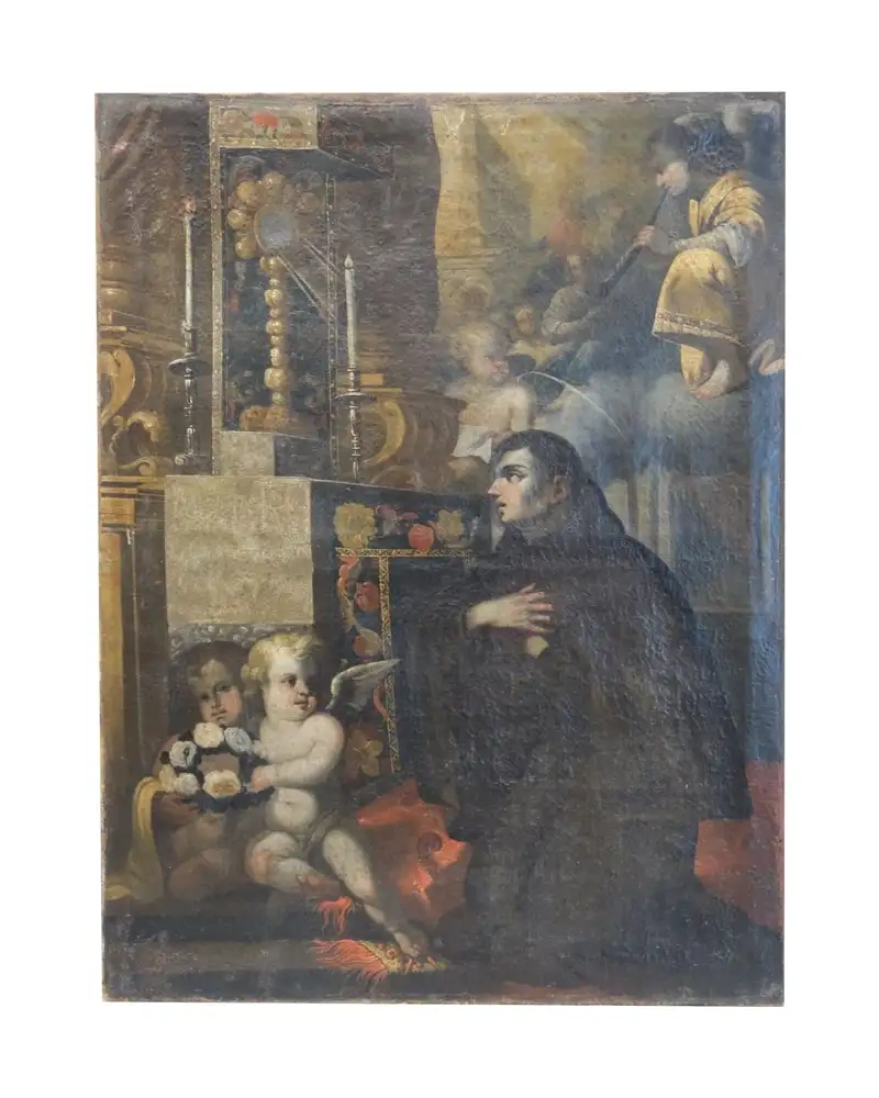 Pintura Religiosa de San Antonio de Pádua del Siglo XVIII