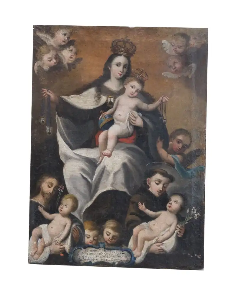 Vierge du Mont-Carmel et Saint Antoine de Padoue, XVIIIe siècle, Origine coloniale