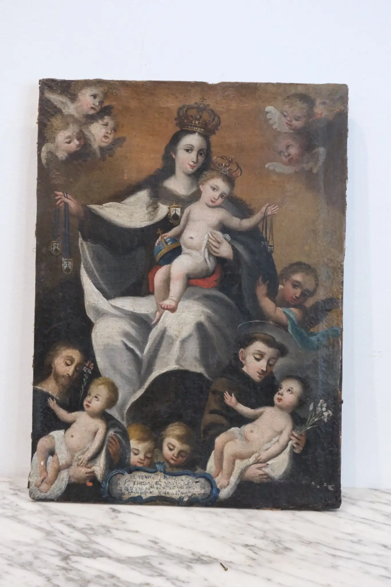 Virgen del Carmen y San Antonio de Padua, siglo XVIII, Origen Colonial