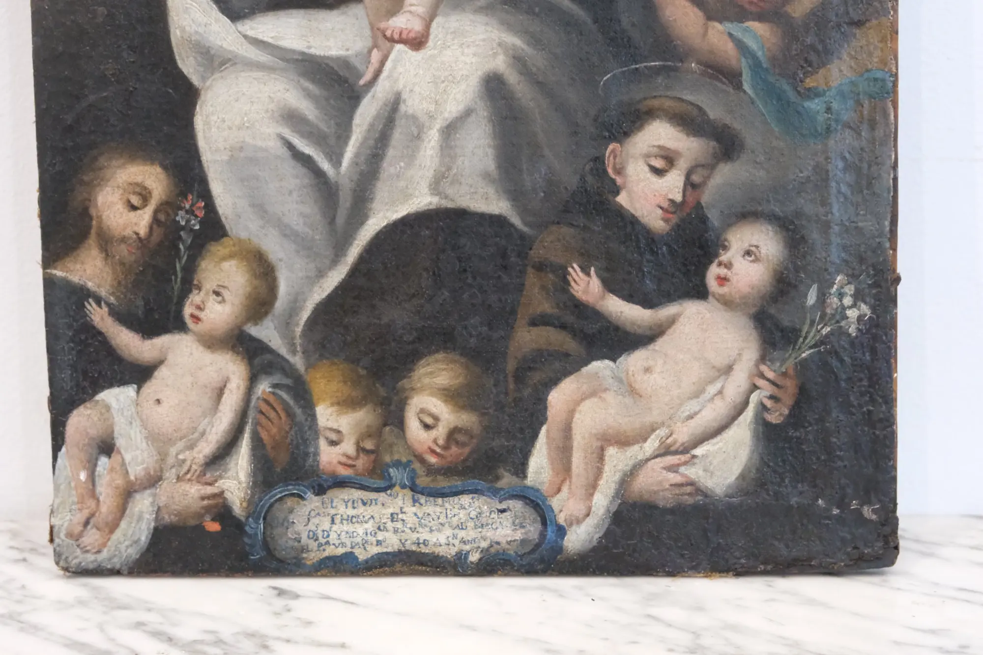 Virgen del Carmen y San Antonio de Padua, siglo XVIII, Origen Colonial · vista 2/8