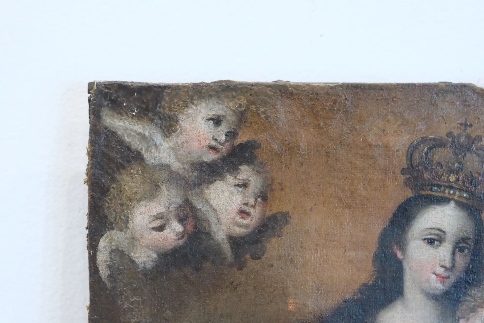 Virgen del Carmen y San Antonio de Padua, siglo XVIII, Origen Colonial · vista 4/8