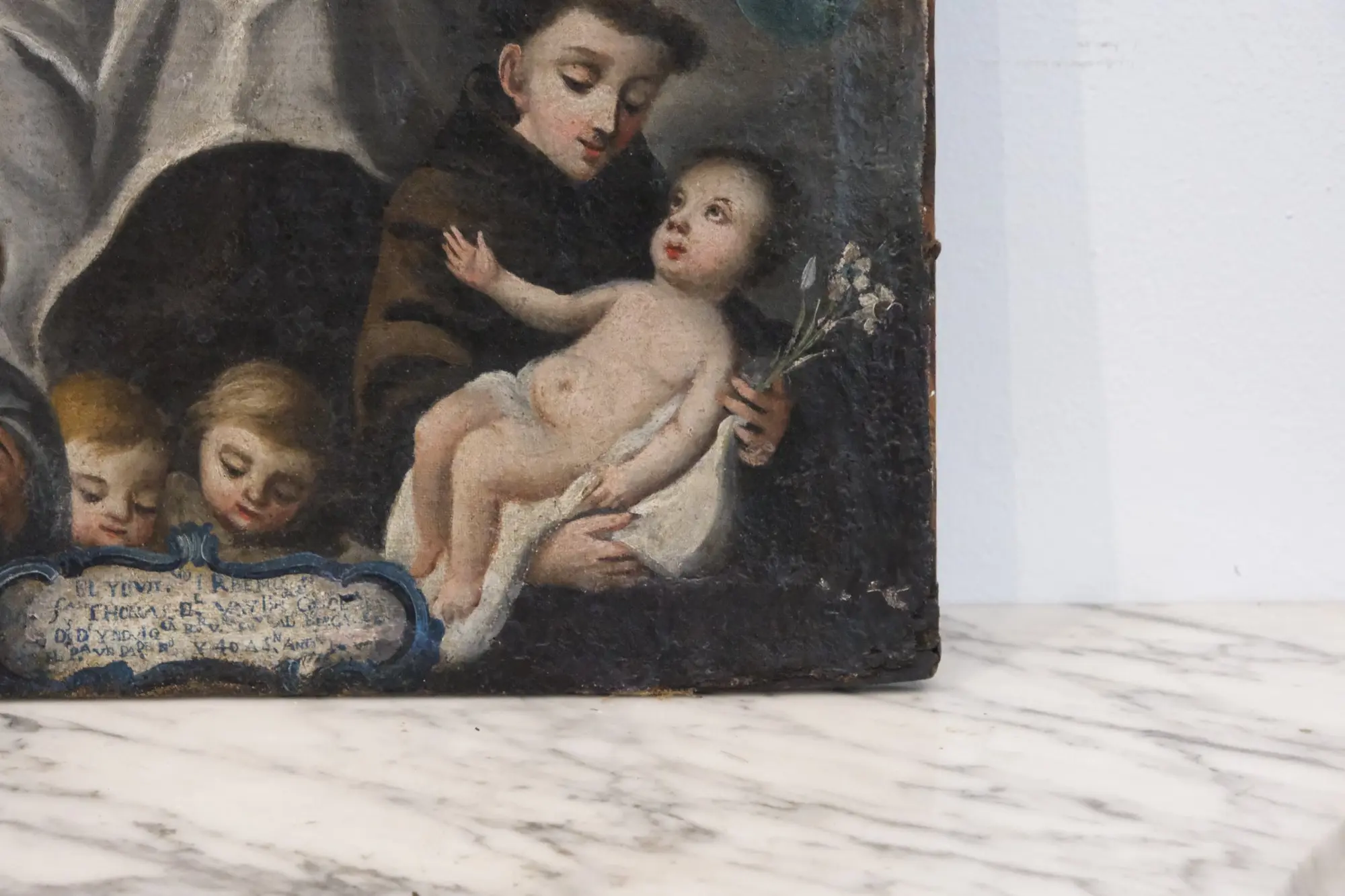 Virgen del Carmen y San Antonio de Padua, siglo XVIII, Origen Colonial · vista 5/8