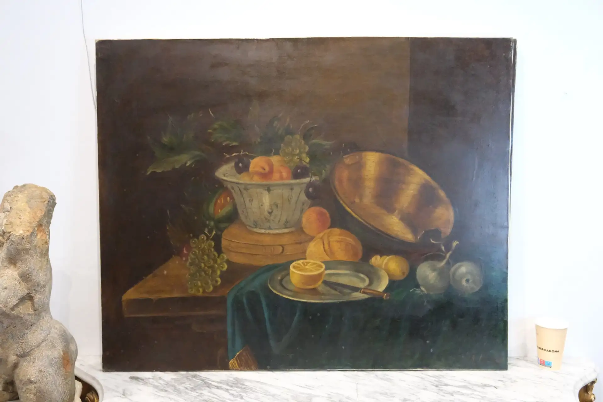 Bodegón Español en Óleo Sobre Lienzo, Siglo XX