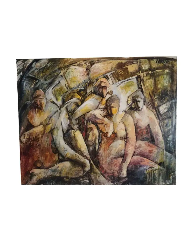 Obra Abstracta del Artista de las Heras, Siglo XX