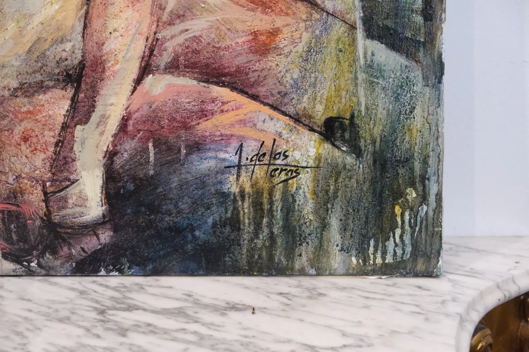 Obra Abstracta del Artista de las Heras, Siglo XX · vista 2/9