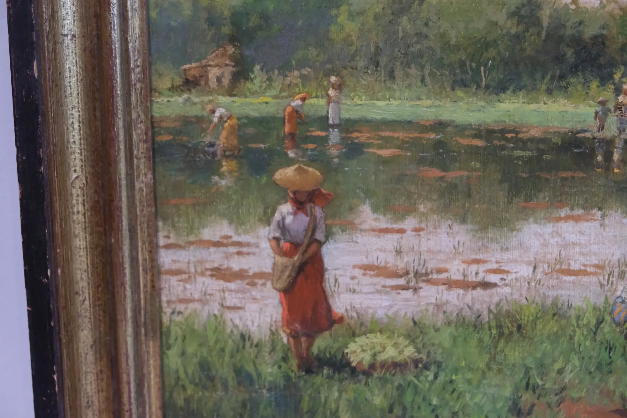Óleo Atribuido a Amorsolo, 1959, Manila · vista 4/9