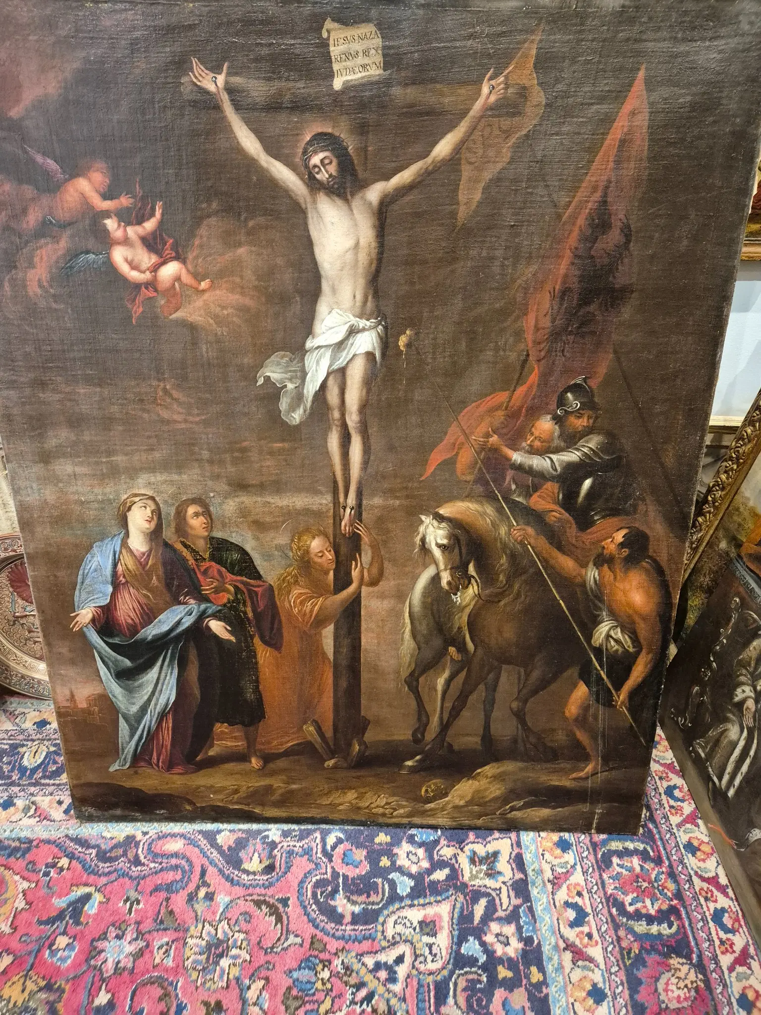 Óleo Flamenco de la Crucifixión, Siglo XVI-XVIII · vista 3/3