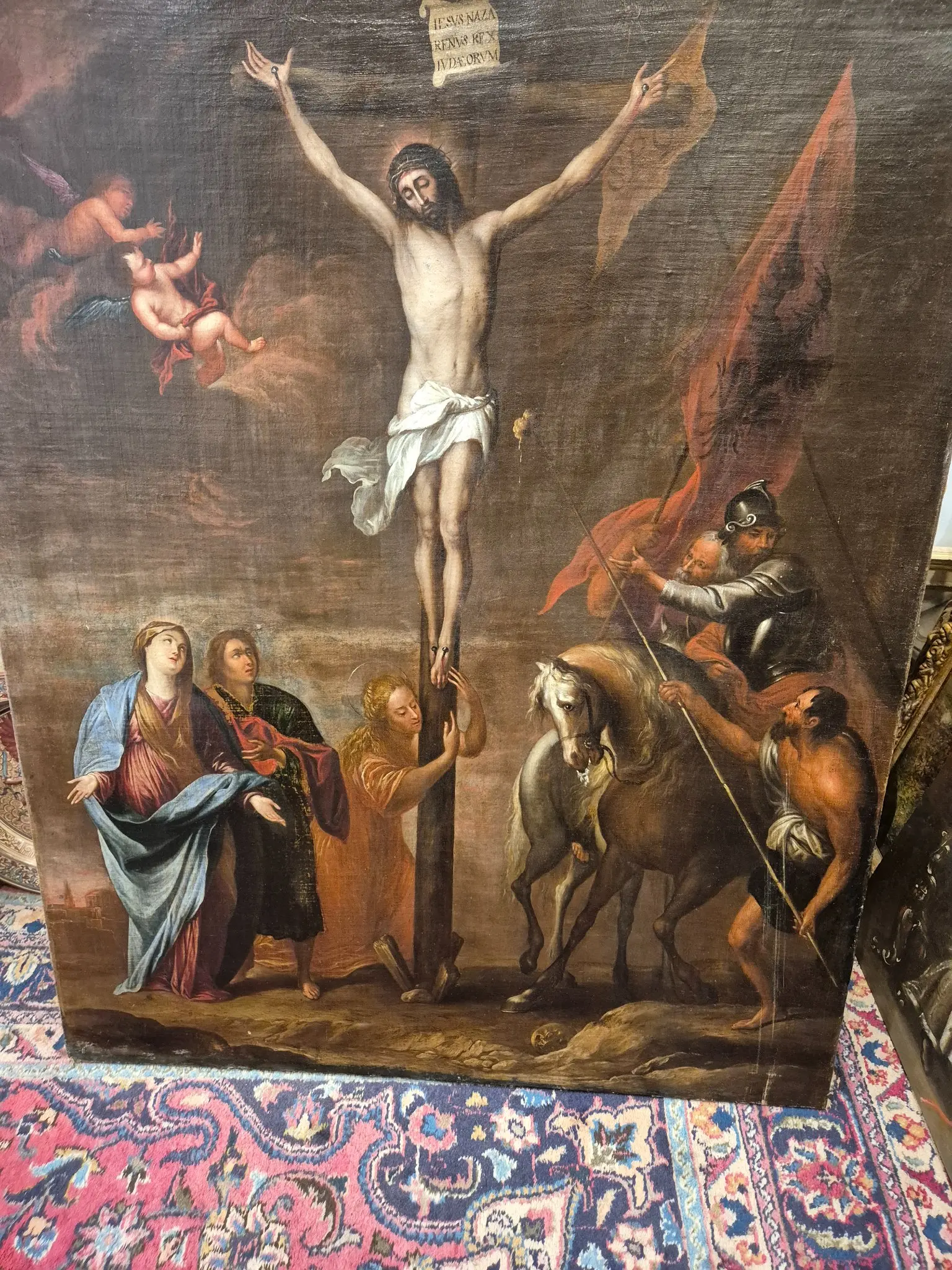 Óleo Flamenco de la Crucifixión, Siglo XVI-XVIII · vista 2/3