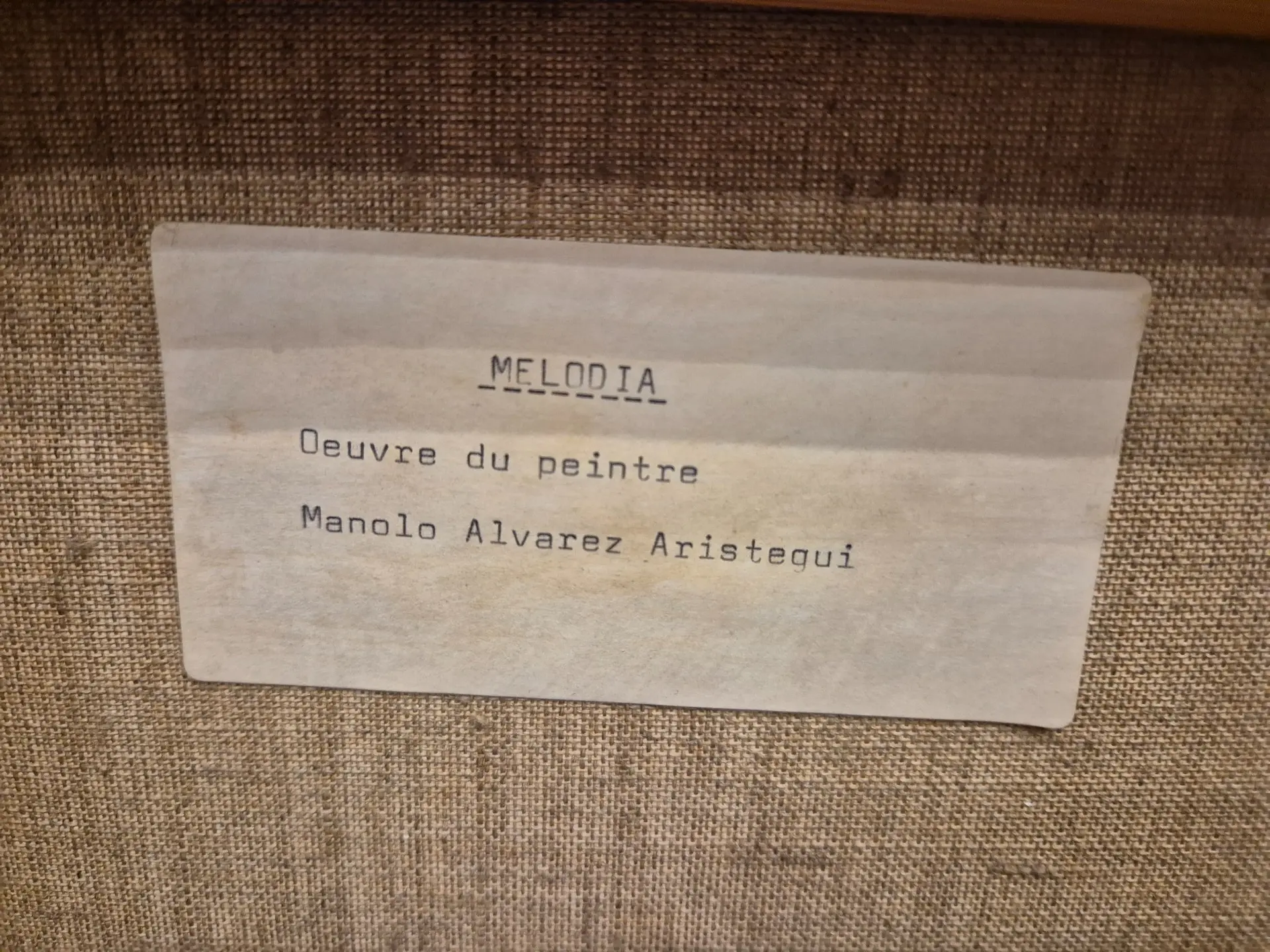 Melodía de Manolo Álvarez Aristegui, Siglo XX, Arte y Pintura, Primera mitad del siglo XX · vista 3/3