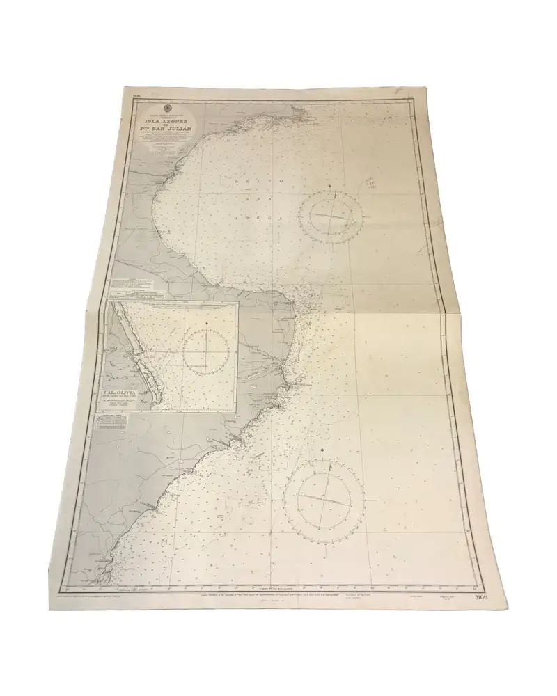 Carta Náutica Isla Leones Admiralty, 1956