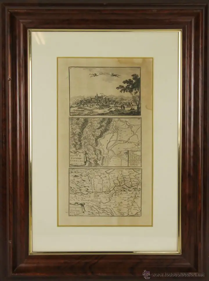 Grabados Clásicos de Girona al Aguafuerte, de Beaulieu y Perel, 1747
