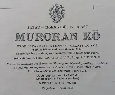 Carta Náutica Muroran Kō, 1972