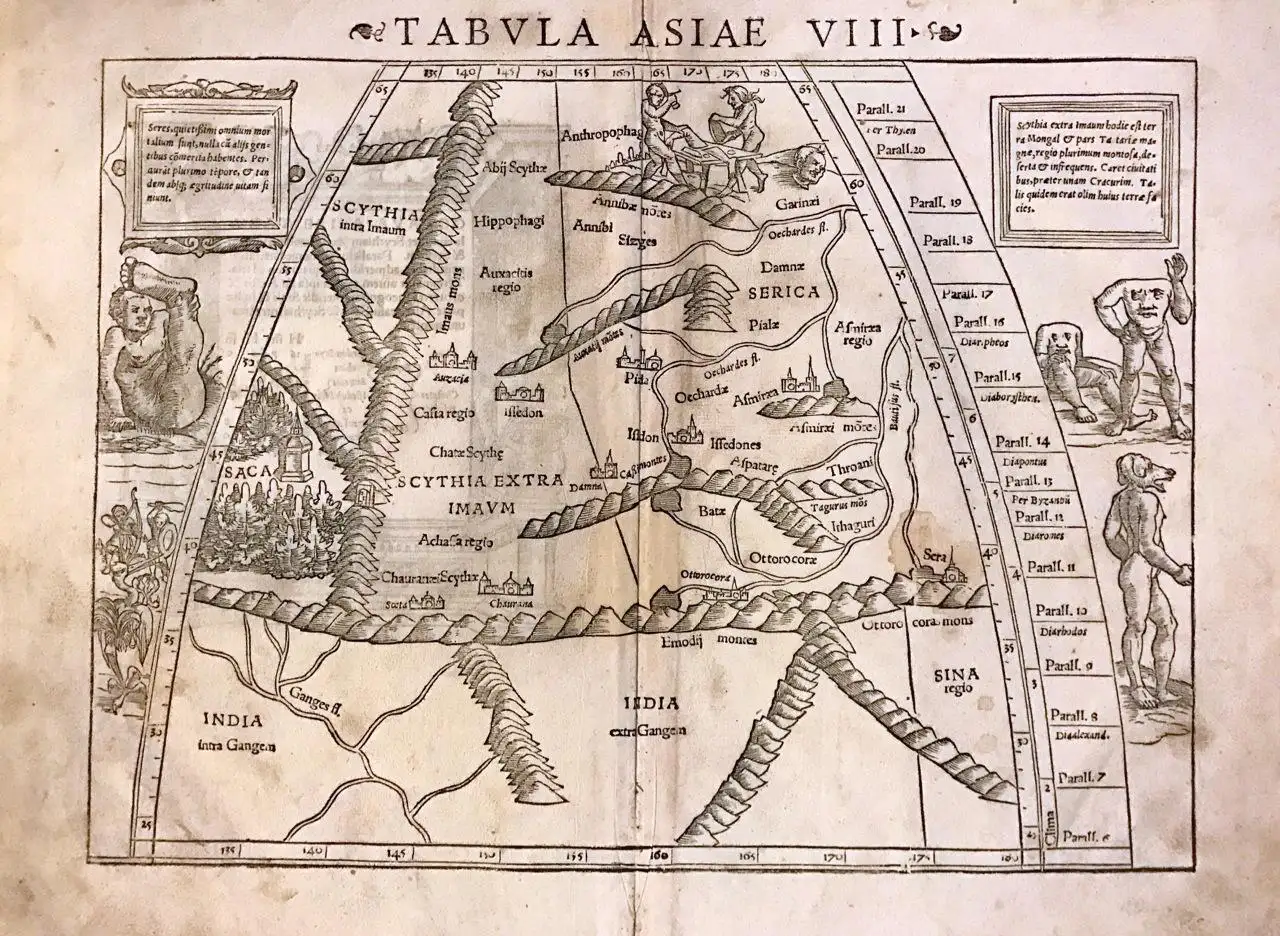 Tabula Asiae de Sebastian Münster, Edición de 1545