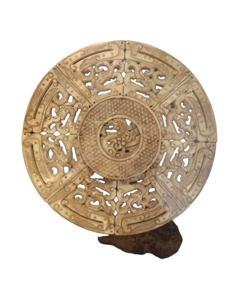 Jadeplaquette, Chinese reproductie, tweede helft 20e eeuw · weergave 3/4