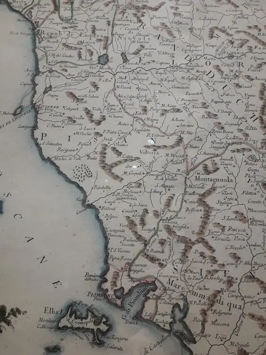 Mapa del Gran Ducado de Toscana por Santini/remondini, 1776, Arte y Pintura, Siglo XVIII · vista 4/5