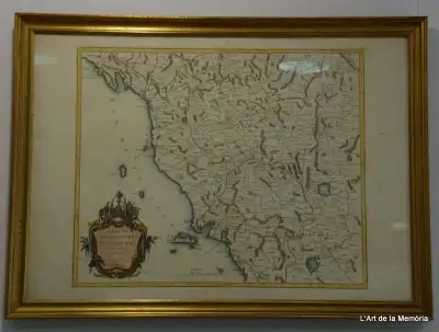 Mapa del Gran Ducado de Toscana por Santini/remondini, 1776