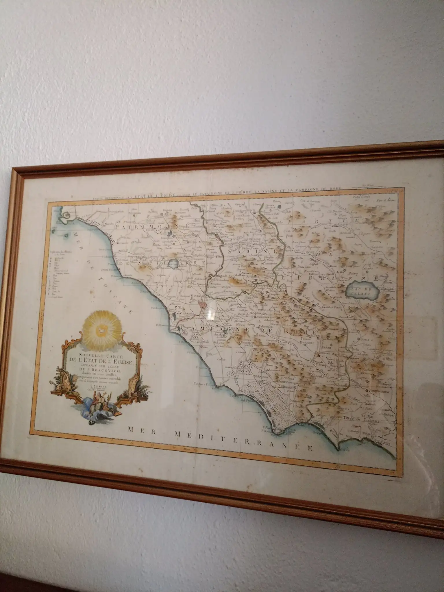 Nouvelle Carte de L'état de L'église por Santini y Remondini, 1776