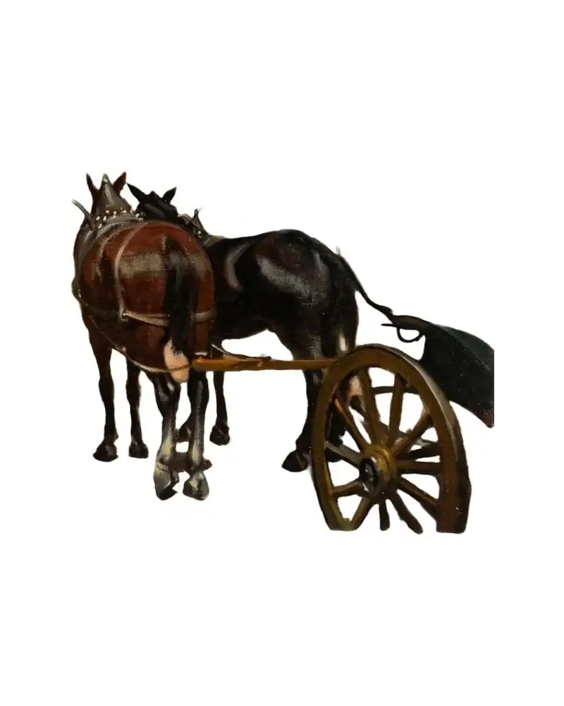 Óleo Ramón Borrell Caballos