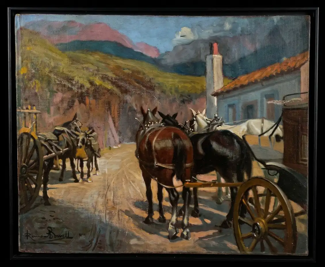 Óleo Ramón Borrell Caballos