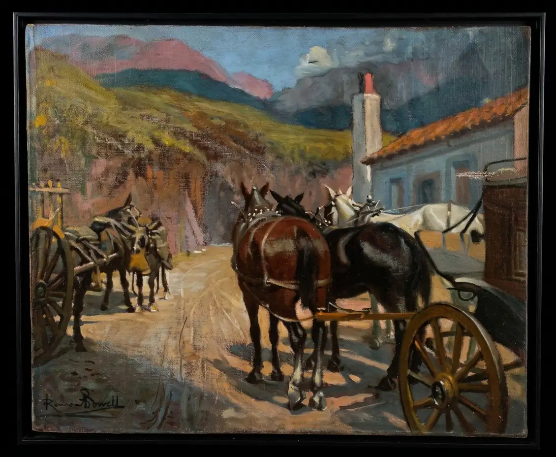 Óleo Ramón Borrell Caballos