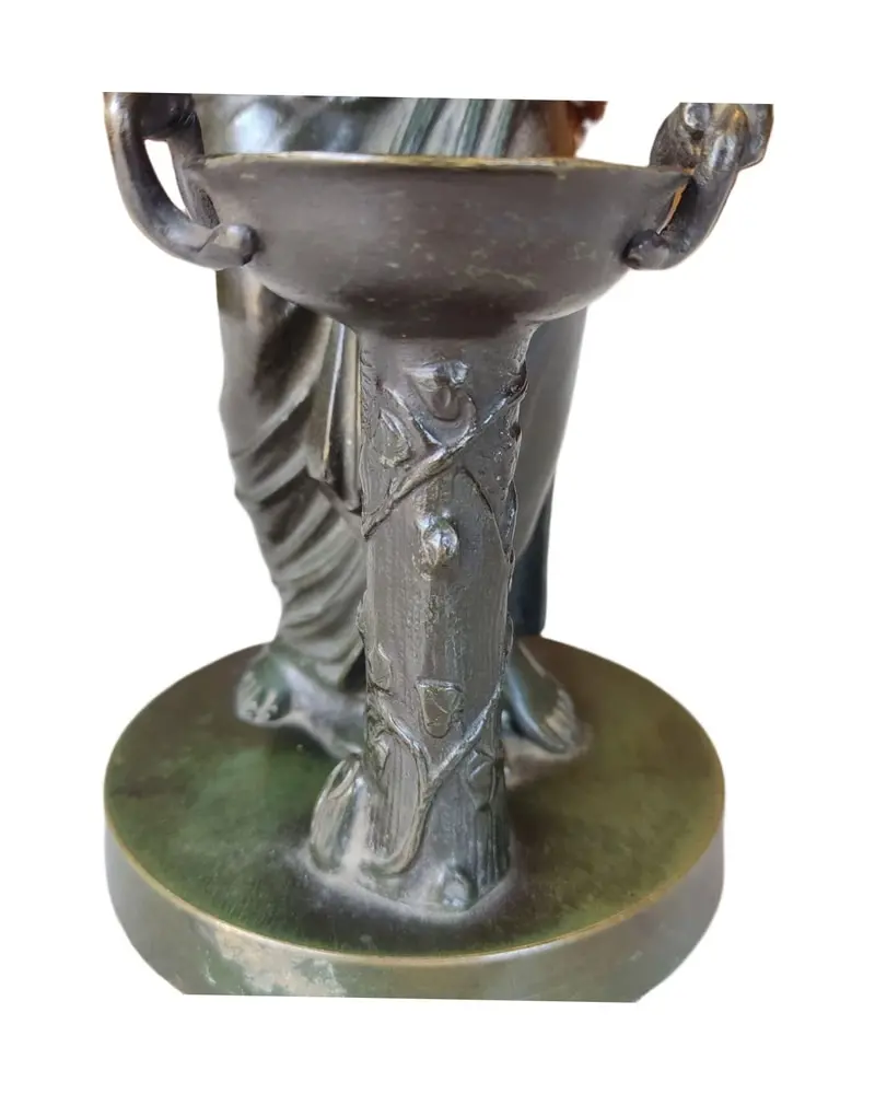 19th Century Neoclassical Bronze Figure with Fountain - 4/5