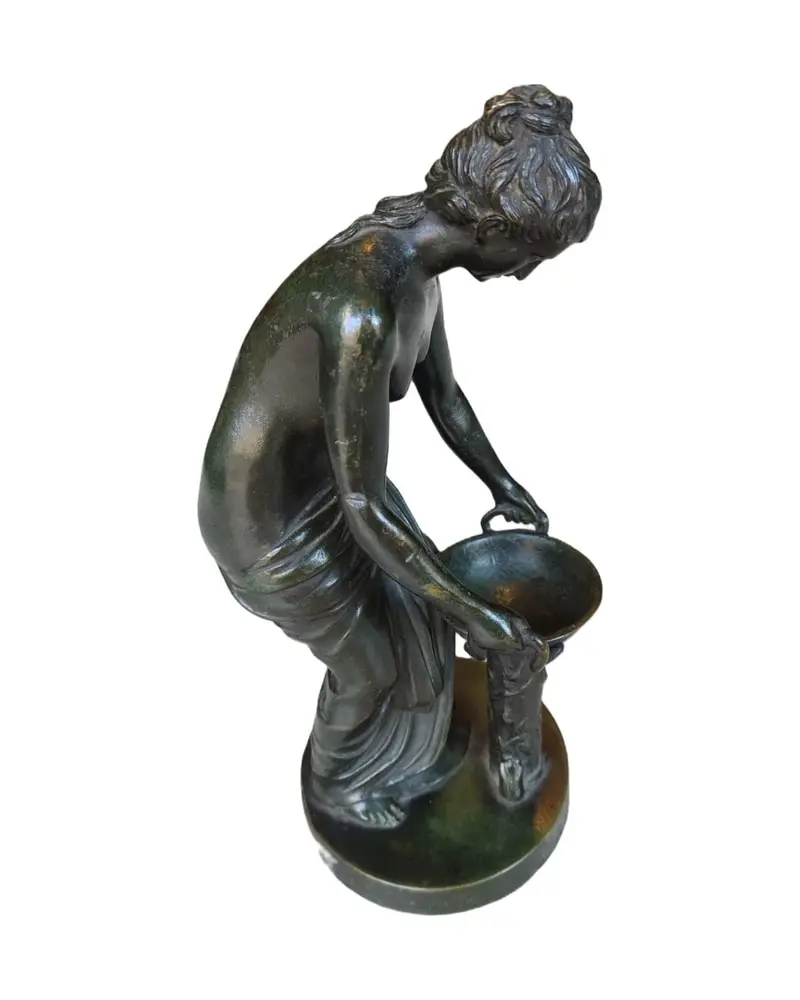 19th Century Neoclassical Bronze Figure with Fountain - 2/5