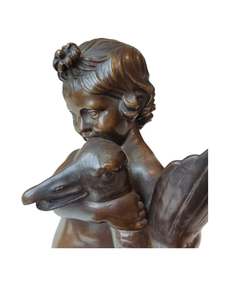 19th Century Bronze Sculpture of Hercules with the Goose - 2/6