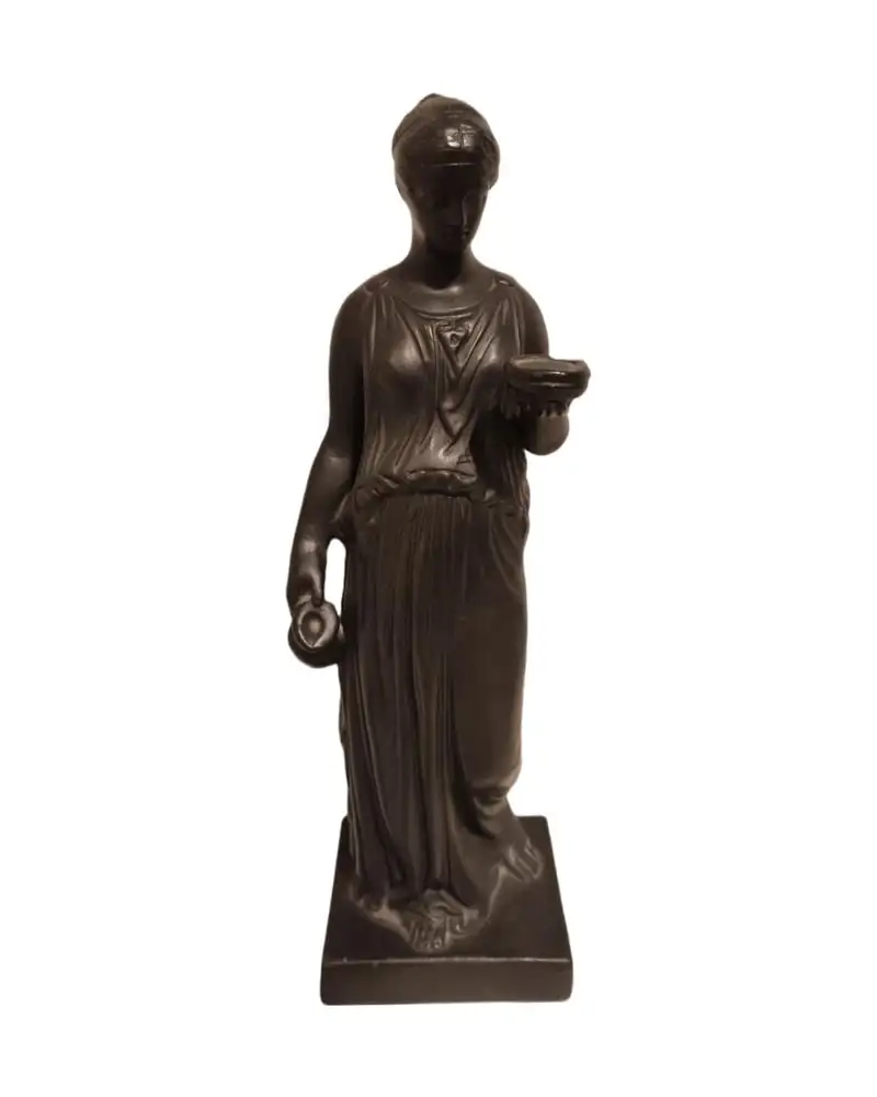 Hebe by Thorvaldsen from the 19th Century in Black Terracotta