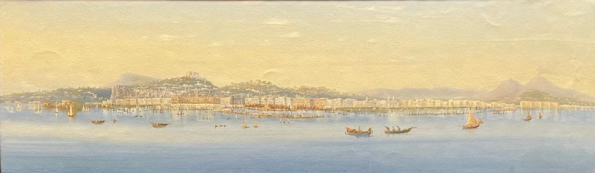 Gouache del Siglo XIX de la Ciudad de Nápoles, Arte y Pintura, Siglo XIX