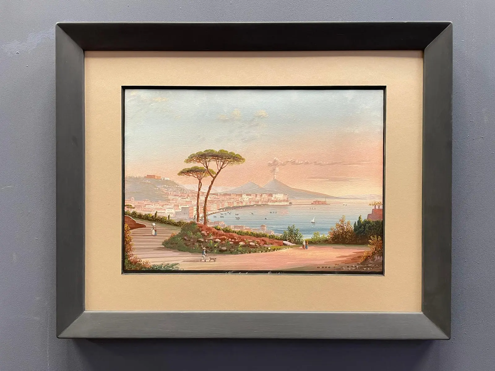 Gouache del Siglo XIX de Neapel, Arte y Pintura, Siglo XIX · vista 3/3