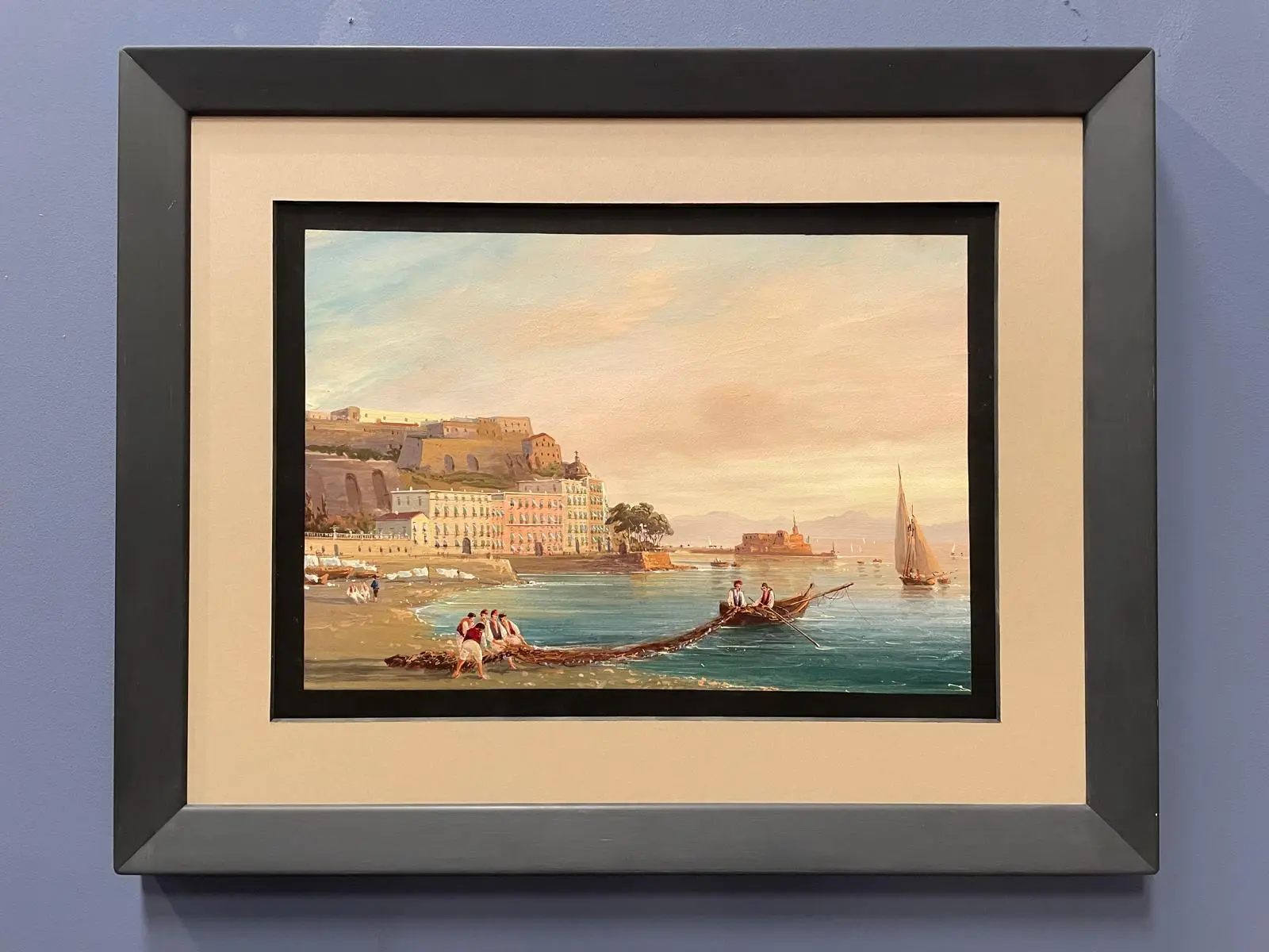 Escena Portuaria con Pescadores del Siglo XIX, Arte y Pintura, Siglo XIX · vista 2/3