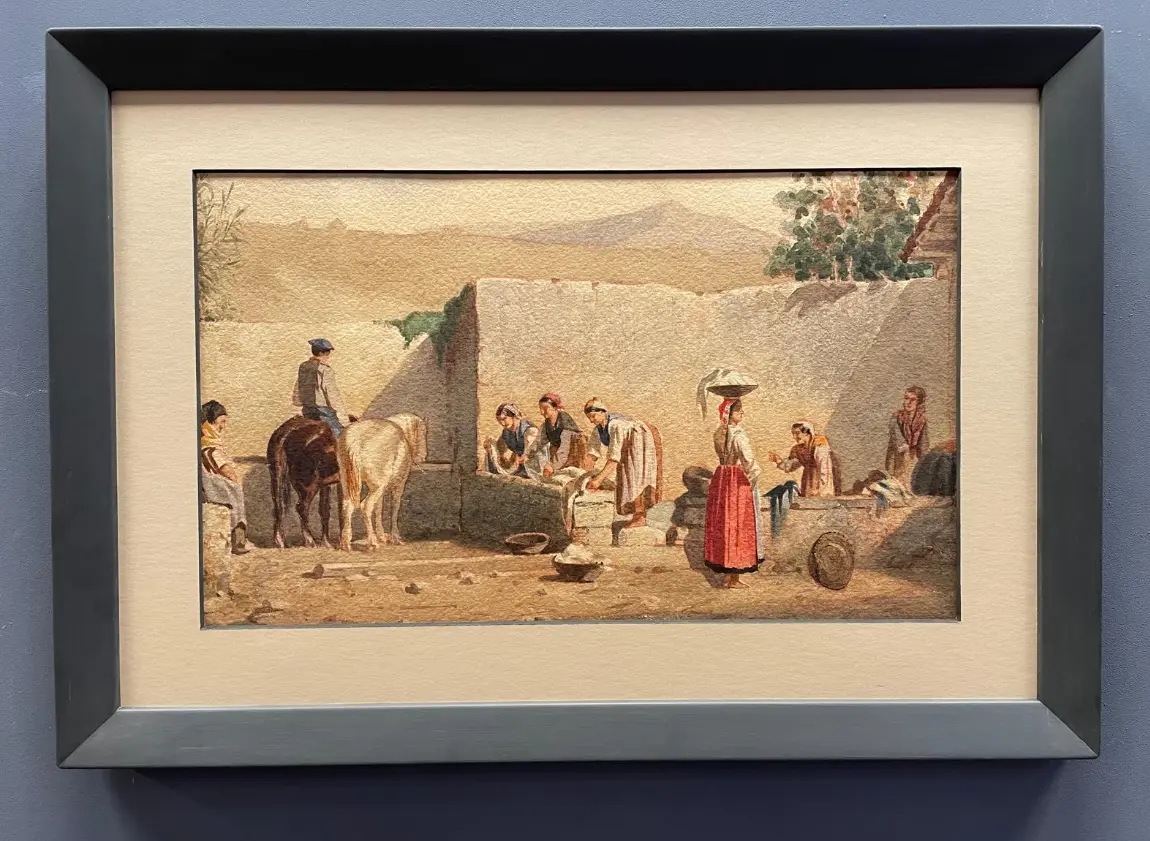 Escena Popular del Siglo XIX en Acuarela, Arte y Pintura, Siglo XIX · vista 2/3
