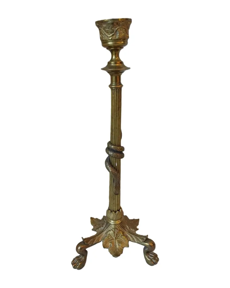 Pair of bronze candlesticks - 4/5