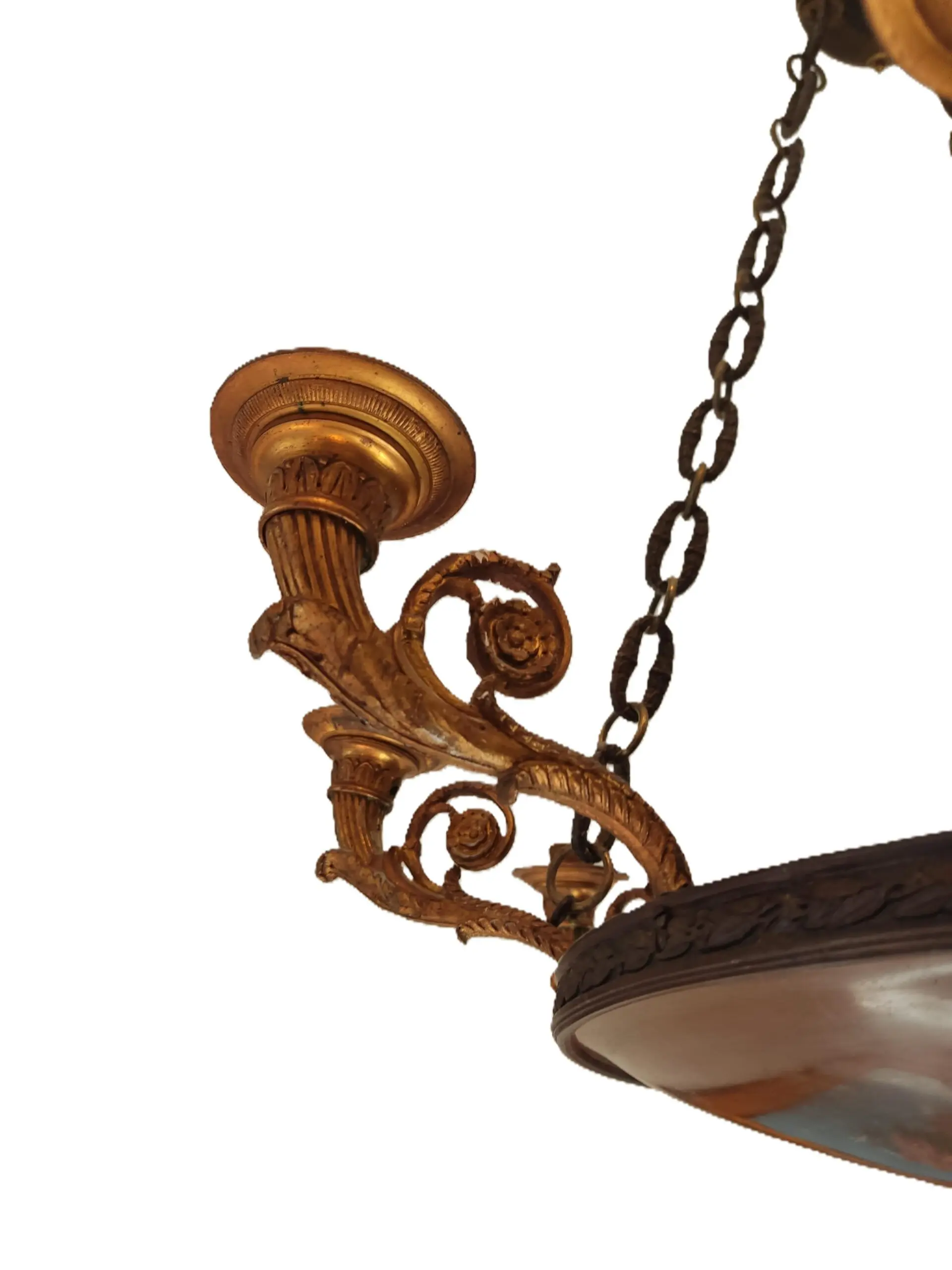 Lámpara Charles X en Bronce Patinado y Dorado del Siglo XIX, Iluminación, Siglo XIX · vista 2/3