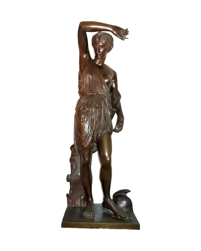 Sculpture 'Wounded Amazon' from the 19th Century in Bronze