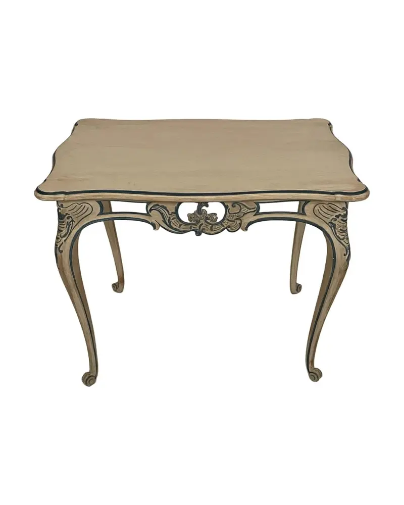 Mesa Rococó del Siglo XVIII en Madera Pintada a Mano, Mesas, Siglo XVIII