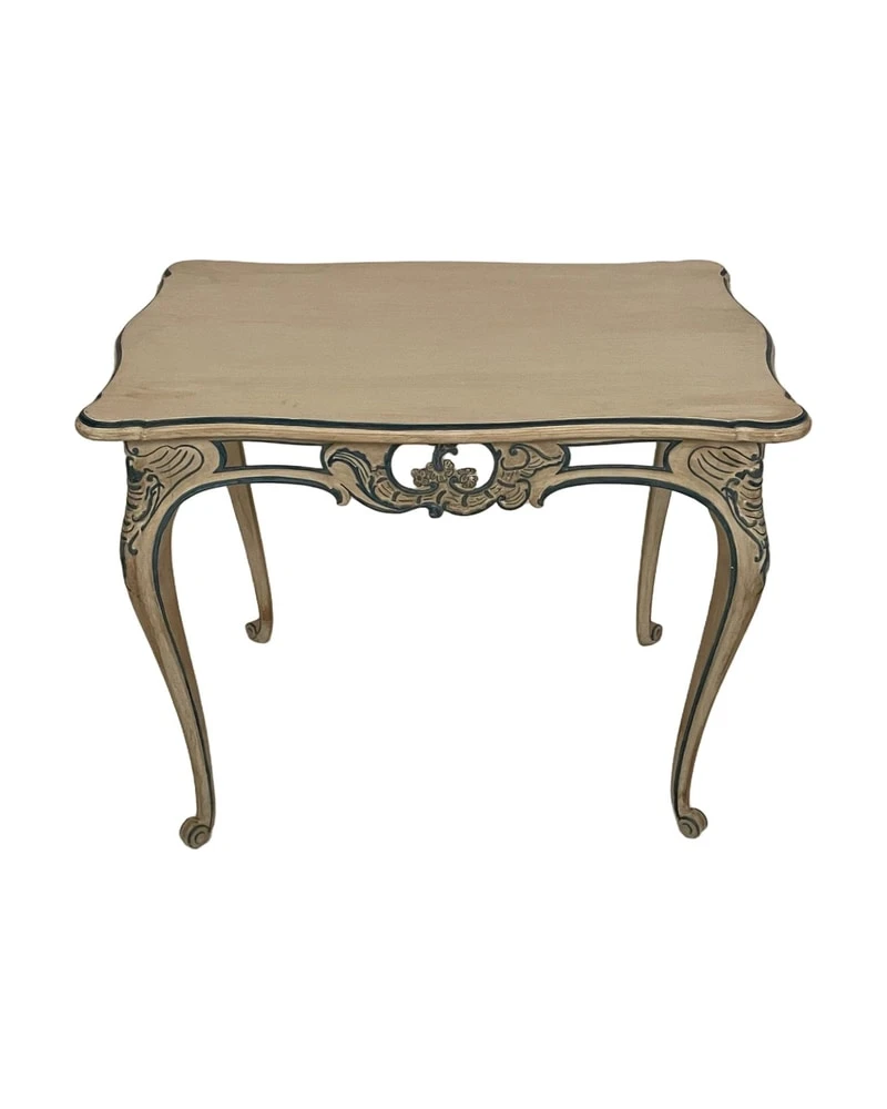 Mesa Rococó del Siglo XVIII en Madera Pintada a Mano, Mesas, Siglo XVIII