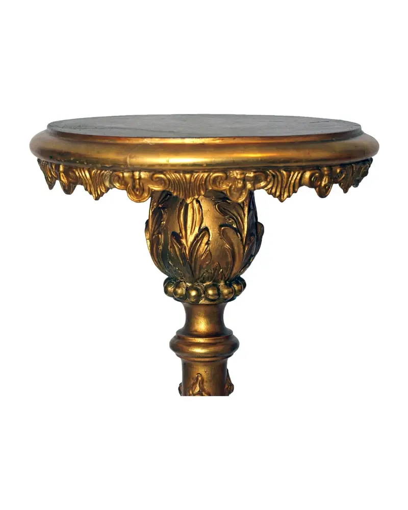 Pair of 19th Century Torchieres in Carved and Gilded Wood - 4/8