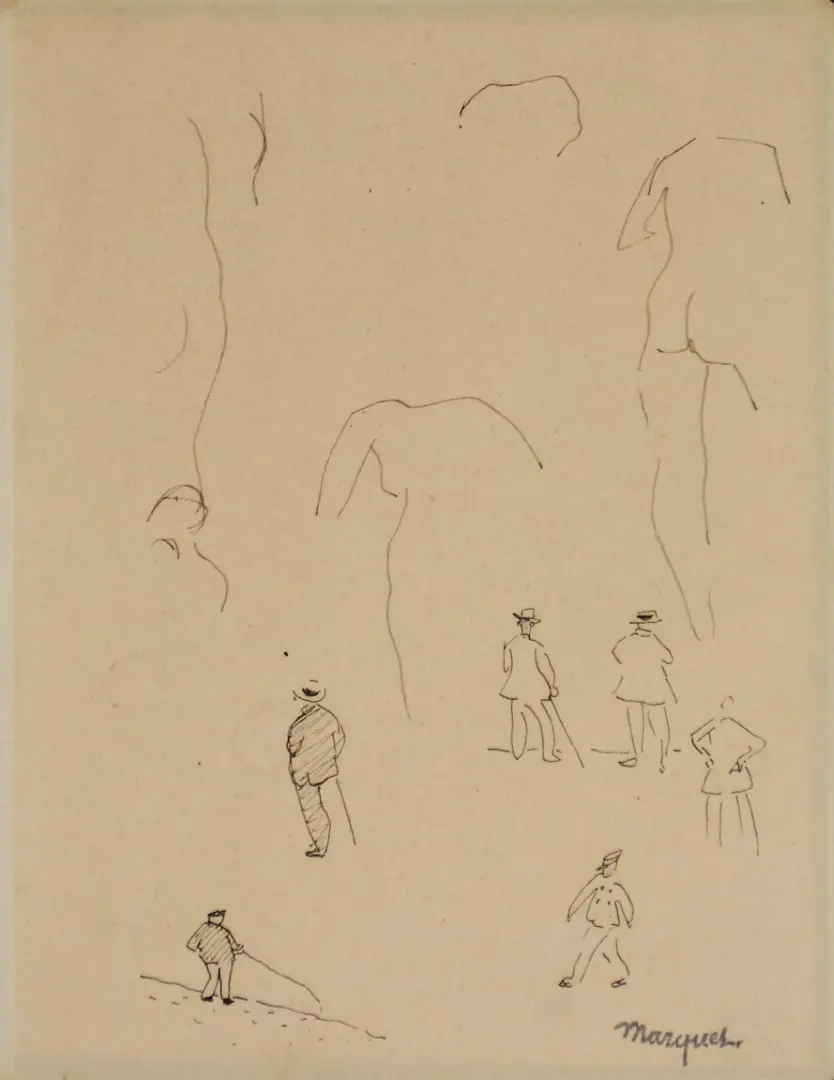 Estudio de Marquet del Siglo XX: Pescadores, Paseantes y Desnudos, Arte y Pintura, Siglo XX
