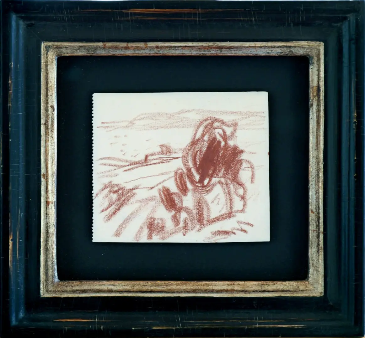 Dibujo de Paisaje con Árbol y Granja de René Seyssaud, Arte y Pintura · vista 2/2
