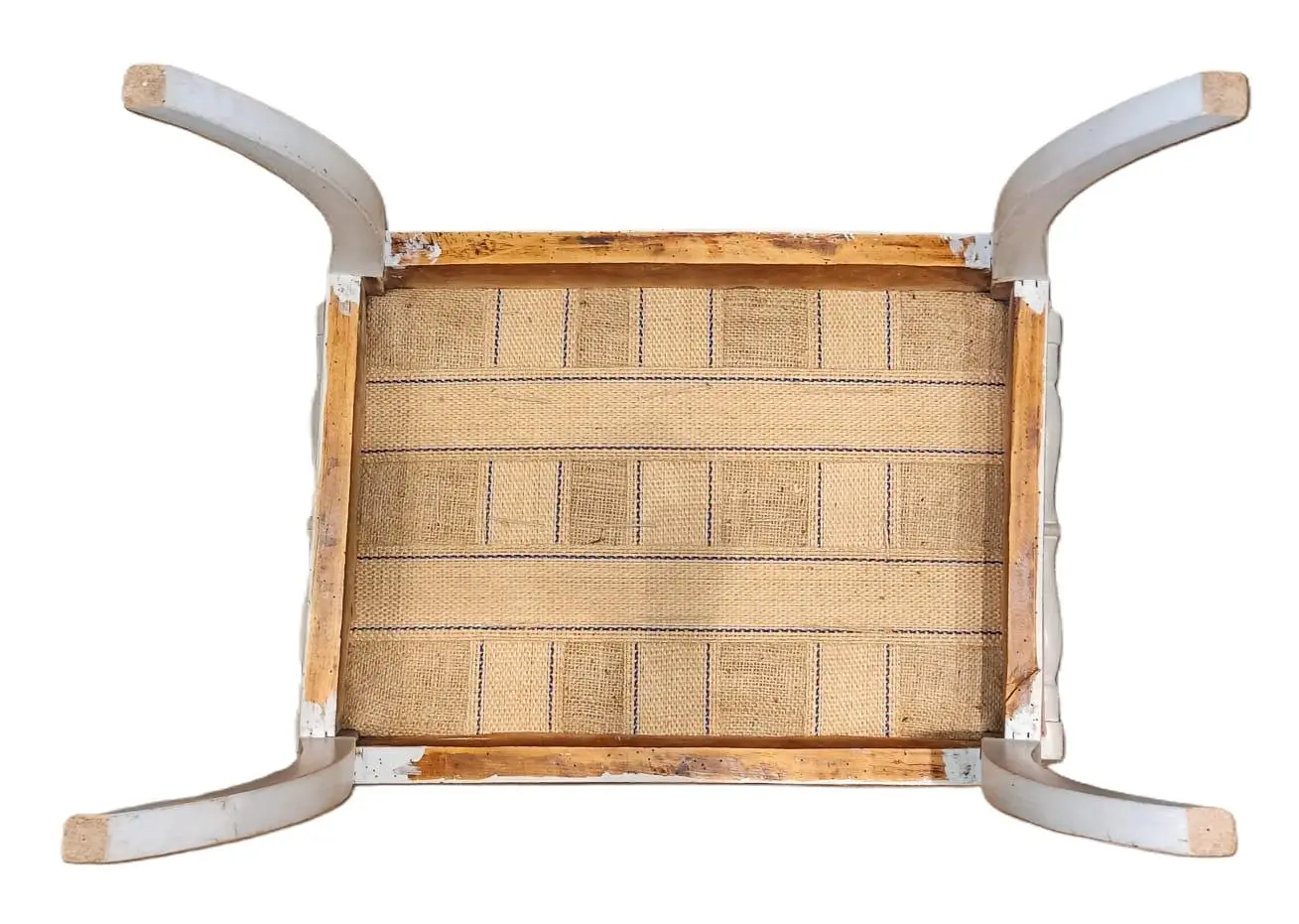 Pareja de Taburetes del Siglo XIX en Madera Pintada y Terciopelo, Sillas y Asientos, Siglo XIX · vista 5/5