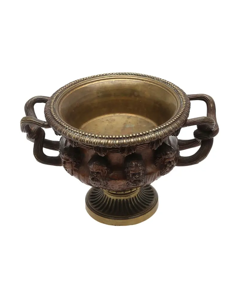 Warwick Vase from the 19th Century in Patinated Bronze - 5/10