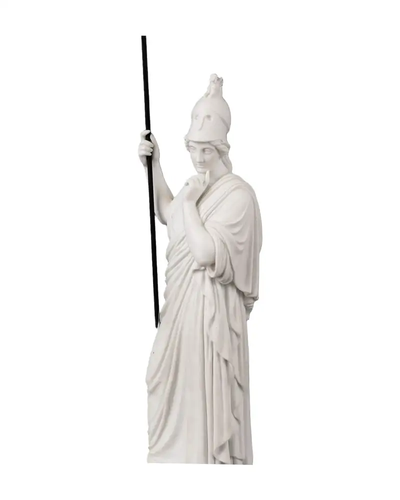 19th Century Athena Sculpture in Biscuit Porcelain