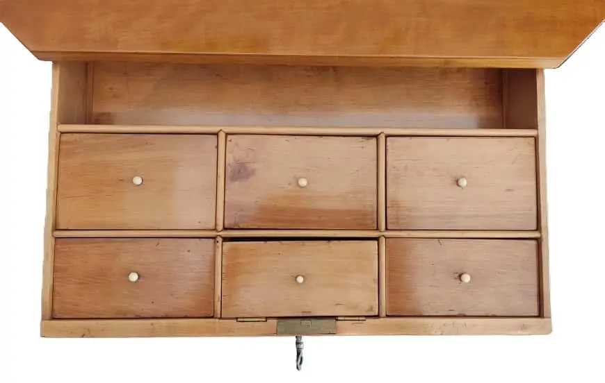 Mesa de Costura de Madera de Arce del Siglo XIX, Mesas, Siglo XIX · vista 2/6