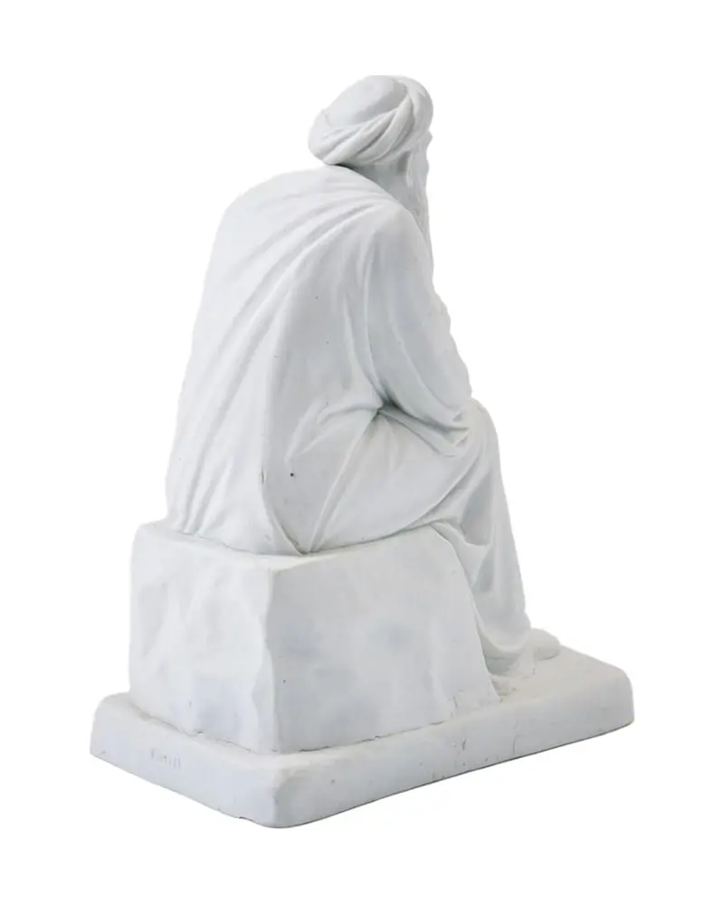 19th Century Elder Scribe Sculpture in Biscuit Porcelain - 6/6