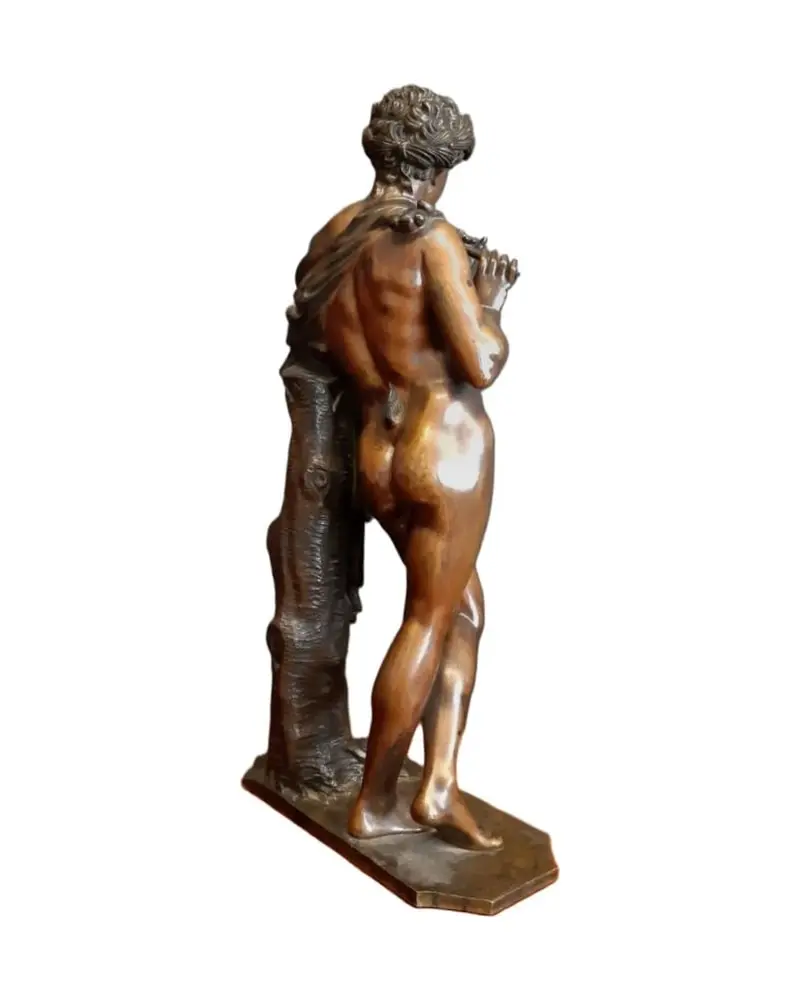 Satyr with Flute from the 1st-2nd Century in Bronze - 4/8