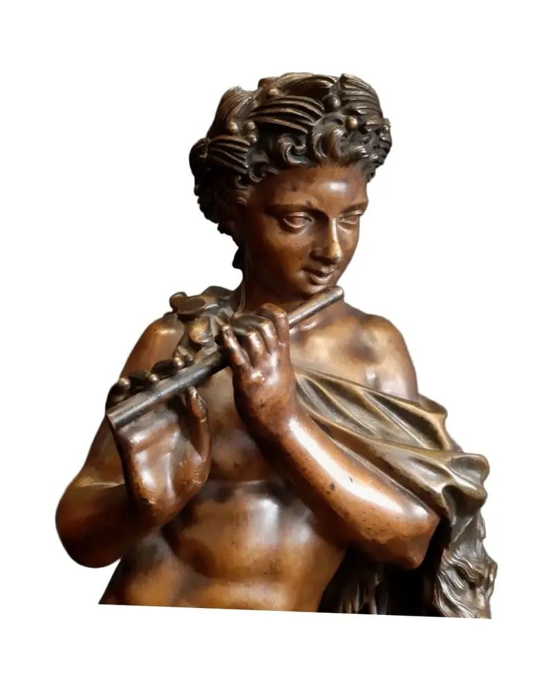 Satyr with Flute from the 1st-2nd Century in Bronze - 5/8