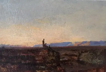 Óleo de Eustache del Siglo XIX con Mujeres Egipcias