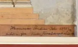 Acuarela de Templo Griego de Victor Forabosco, 1895-1896, Arte y Pintura, Siglo XIX · vista 4/6