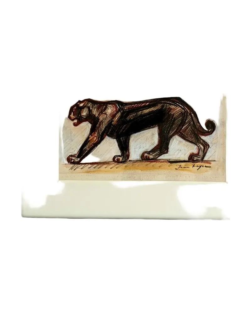 Drawing of Panthera from the 20th Century by Jean Royer - 2/3